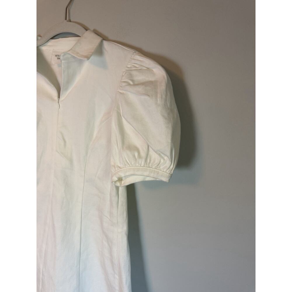 Hyacinth House White Front Zip Denim Mini Dress Size XS Stretch NEW $225 - Picture 8 of 12